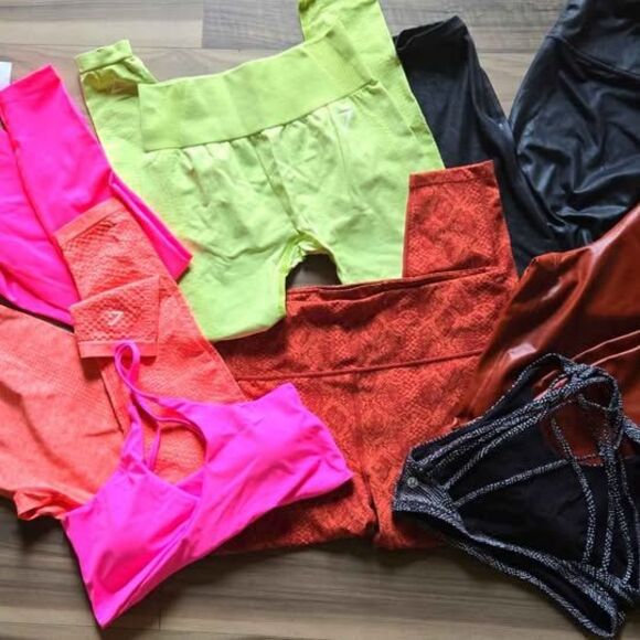 Activewear Bundle Gymshark, Athleta, Lululemon, Free People Movement Bubblegum P - Picture 1 of 9